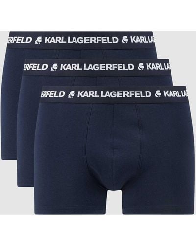 Karl Lagerfeld Slip Met Stretch - Blauw