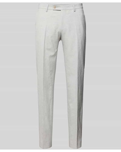 Baldessarini Anzughose aus Leinen-Mix Modell 'Massa' - Weiß