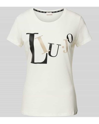Liu Jo T-Shirt mit Label-Print und Rundhalsausschnitt - Mehrfarbig