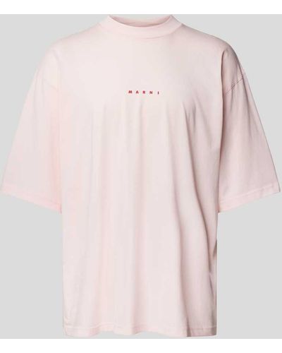 Marni Oversized T-Shirt aus reiner Baumwolle - Pink