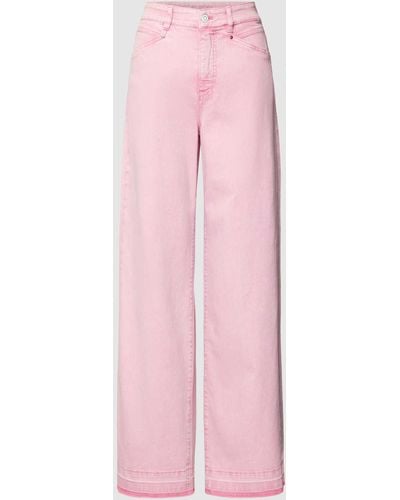 Marc Cain High Waist Jeans mit Gesäßtaschen - Pink