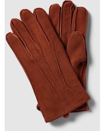 GANT Handschoenen Met Labeldetail - Bruin