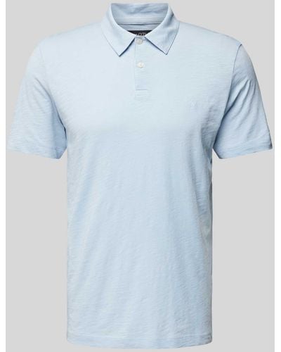 Marc O' Polo Shaped Fit Poloshirt Met Labelstitching - Blauw