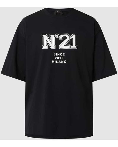 N°21 T-Shirt mit Logo - Schwarz