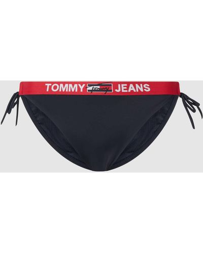 Tommy Hilfiger PLUS SIZE Bikini-Hose mit Logo-Bund - Blau