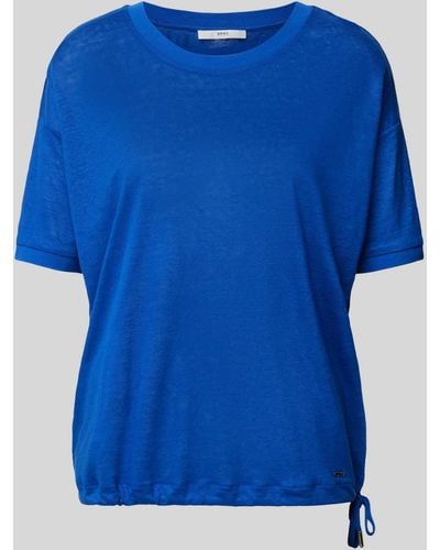 Brax T-shirt Van Linnen - Blauw