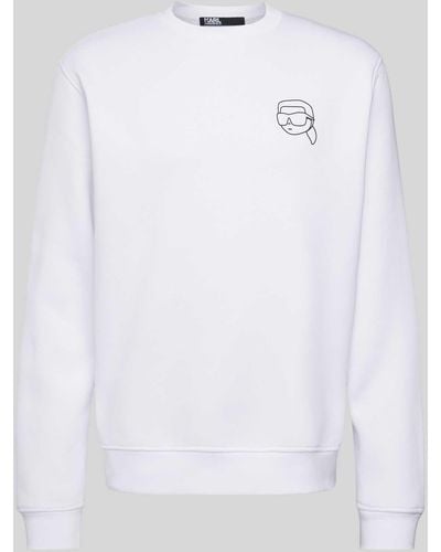 Karl Lagerfeld Sweatshirt mit Motiv-Print - Weiß