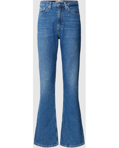 Calvin Klein Bootcut Jeans Van Katoen - Blauw