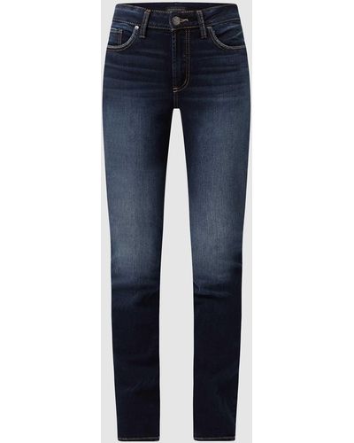 Silver Jeans Co. Curvy Fit Jeans Met Stretch - Blauw