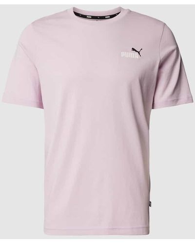 PUMA T-Shirt mit Logo-Print - Pink
