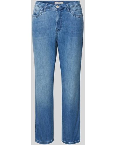 Brax Slim Fit Jeans mit verkürztem Schnitt Modell 'STYLE.MARY' - Blau