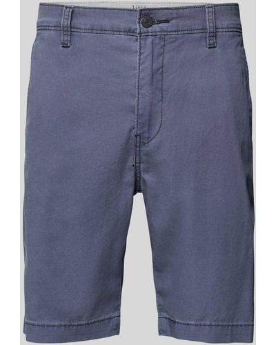 Levi's Regular Fit Chino-Shorts mit Knopfverschluss - Blau