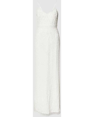 LACE & BEADS Brautkleid mit Pailletten und Ziersteinen - Weiß