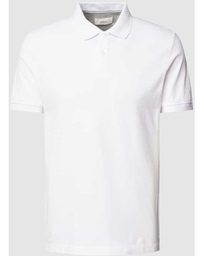 S.oliver Poloshirt mit Label-Detail - Weiß