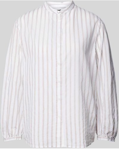BOSS Hemdbluse mit Maokragen Modell 'Bilast' - Weiß
