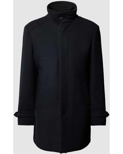 SELECTED Mantel mit Stehkragen Modell 'REUBEN' - Blau