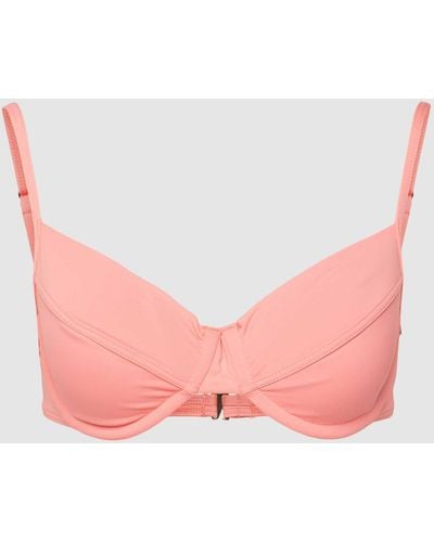 MICHAEL Michael Kors Bikini-Oberteil mit Label-Detail Modell 'Solids' - Pink
