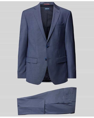 Hechter Paris Anzug im unifarbenen Design - Blau