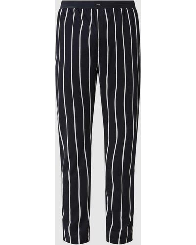 Mey Pyjama-Hose mit Streifenmuster Modell 'Valsted' - Blau