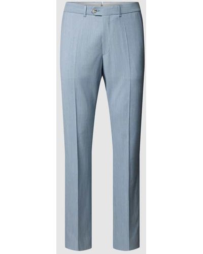 EDUARD DRESSLER Straight Fit Anzughose aus Schurwolle Modell 'Janis' - Blau