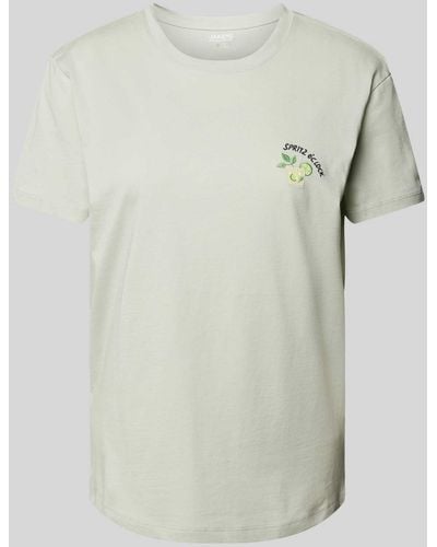 Jake*s T-Shirt mit Statement-Stitching - Mehrfarbig