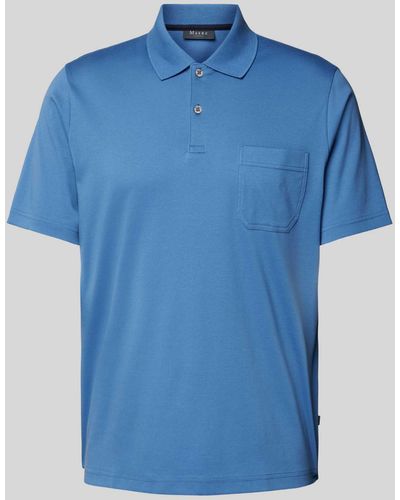 maerz muenchen Regular Fit Poloshirt Met Borstzak - Blauw