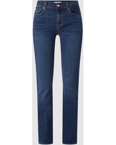 7 For All Mankind Bootcutjeans Met Lyocell - Blauw