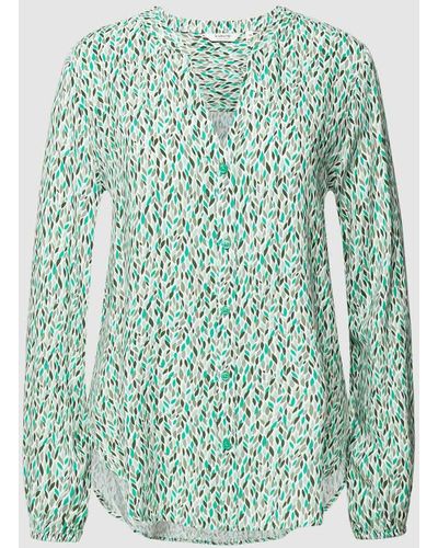 B.Young Bluse mit Allover-Muster Modell 'Josa' - Grün