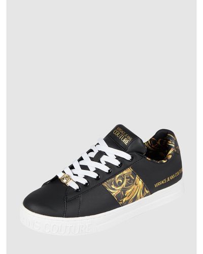 Versace Sneaker aus Leder - Schwarz