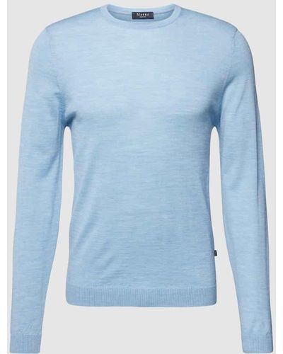 maerz muenchen Pullover mit regulärem Schnitt und einfarbigem Design - Blau