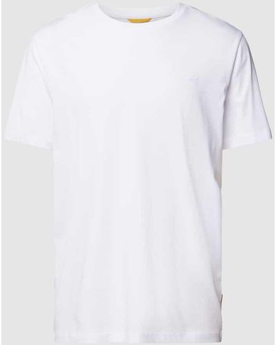 Camel Active T-Shirt mit Logo-Stitching - Weiß