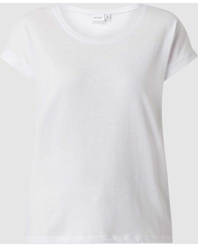 Vila T-Shirt mit Rundhalsausschnitt Modell 'Dreamers' - Weiß