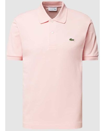 Lacoste Classic Fit Poloshirt mit Label-Applikation - Pink