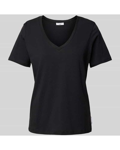 Marc O' Polo T-Shirt mit V-Ausschnitt - Schwarz