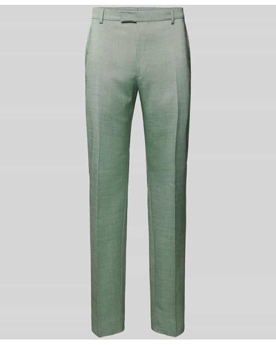 Joop! Slim Fit Anzughose mit Bügelfalten Modell 'Blayr' - Grün