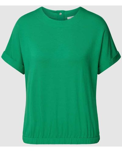Opus T-Shirt mit elastischem Bund Modell 'Soelle' - Grün
