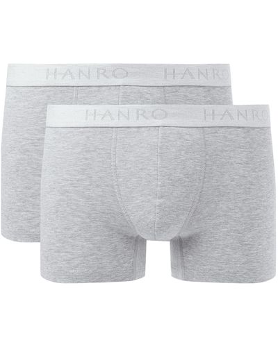 Hanro Trunks mit Label-Details im 2er-Pack - Grau