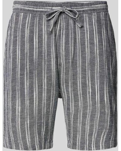 S.oliver Regular Fit Shorts mit Tunnelzug - Grau