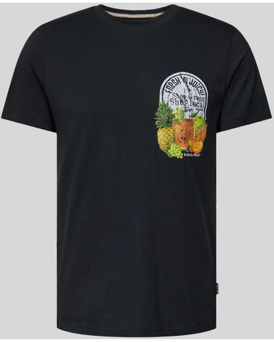 Blend T-shirt Met Motiefprint - Zwart