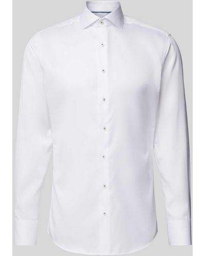 Eterna Slim Fit Business-Hemd mit Haifischkragen - Weiß