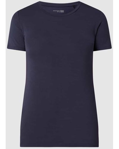 Schiesser T-Shirt mit Rundhalsausschnitt - Blau
