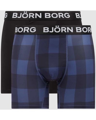 Björn Borg Athletic Fit Trunks im 2er-Pack - Blau