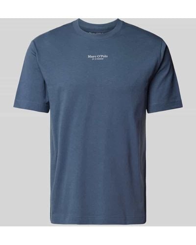 Marc O' Polo T-Shirt mit Label-Print - Blau