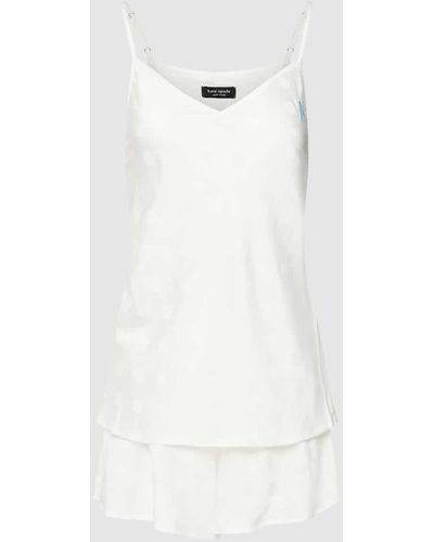 Kate Spade Pyjama mit Allover-Muster - Weiß