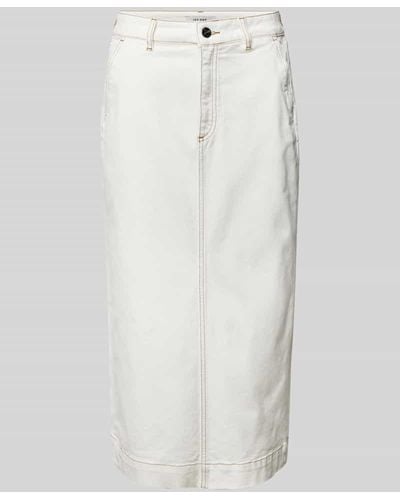 IVY & OAK Jeansrock mit Gürtelschlaufen Modell 'STEFANIE' - Weiß