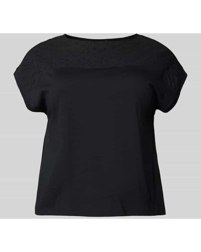 Vero Moda T-Shirt mit Lochstickerei Modell 'KAYA' - Schwarz