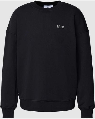 BALR Sweatshirt Met Labelstitching - Blauw