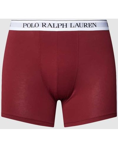 Polo Ralph Lauren Trunks mit elastischem Logo-Bund Modell 'BOXER BRIEF-3 PACK' - Rot