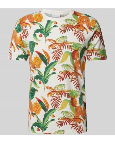 Lindbergh T-Shirt mit Allover-Muster Modell 'oasis' - Mehrfarbig