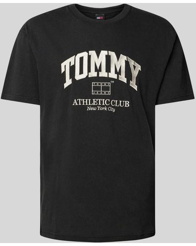 Tommy Hilfiger T-Shirt mit Label-Print - Schwarz